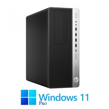 Calculatoare HP EliteDesk 800 G4 MT, Hexa Core i5-9500, 16GB DDR4, SSD, Win 11 Pro