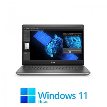 Laptop Dell Precision 7750, Octa Core  i7-10875H, 512GB SSD, RTX 3000, Win 11 Home