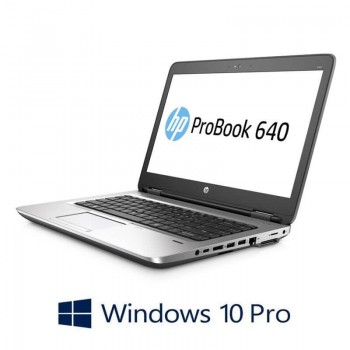 Laptopuri HP ProBook 640 G2, Core i3-6100U, SSD, Webcam, Win 10 Pro