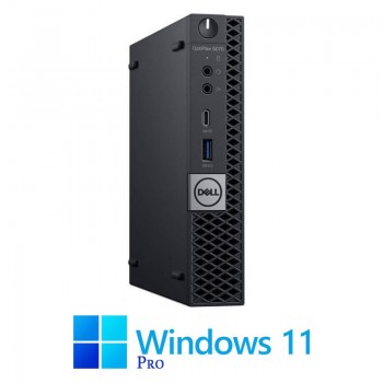 Mini PC Dell OptiPlex 5070, Hexa Core i5-9400T, 16GB DDR4, 256GB SSD, Win 11 Pro