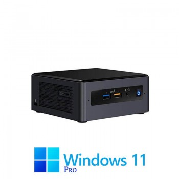 Mini PC Intel NUC NUC8i7BEH, Quad Core i7-8559U, 8GB, 240GB SSD, Win 11 Pro
