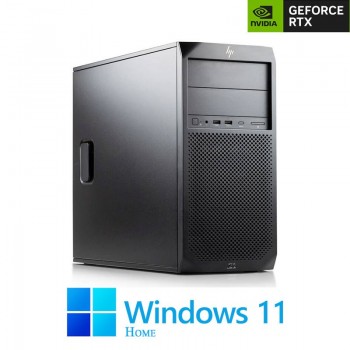 PC Gaming HP Z2 G4 Tower, Octa Core i7-9700, 512GB SSD, RTX 2080 8GB, Win 11 Home